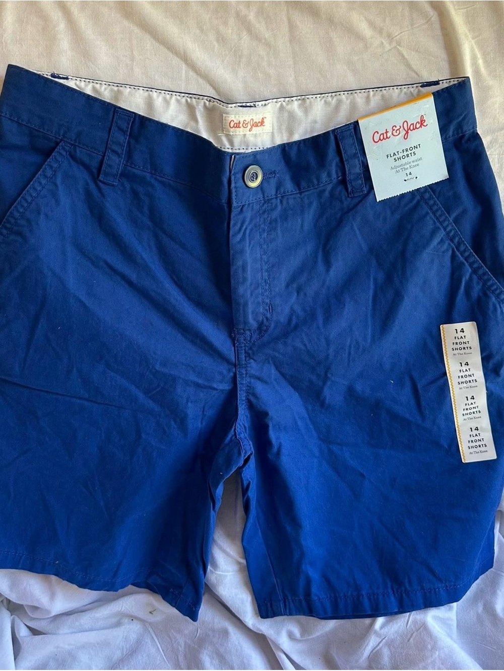 Cat & Jack Boys Royal Blue Flat-Front Shorts